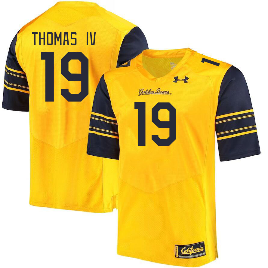 Men #19 Curlee Thomas IV California Golden Bears College Football Jerseys Stitched Sale-Gold - Click Image to Close